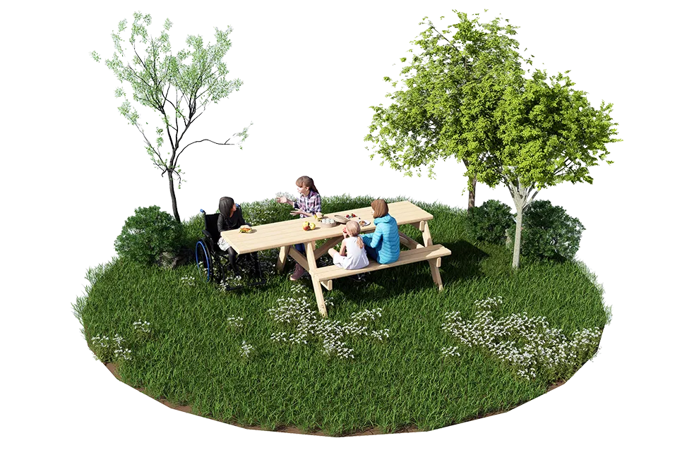 Inclusive picnic table image